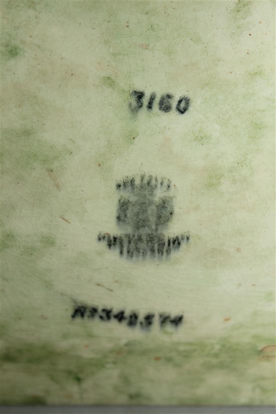 Frederick Rhead for Foley. An Intarsio ware mantel clock, c.1900 29cm, slight restoration